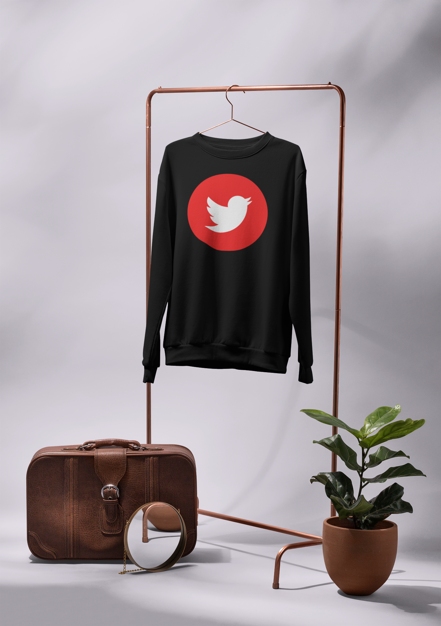 Twitter Red/White Sweatshirt Unisex