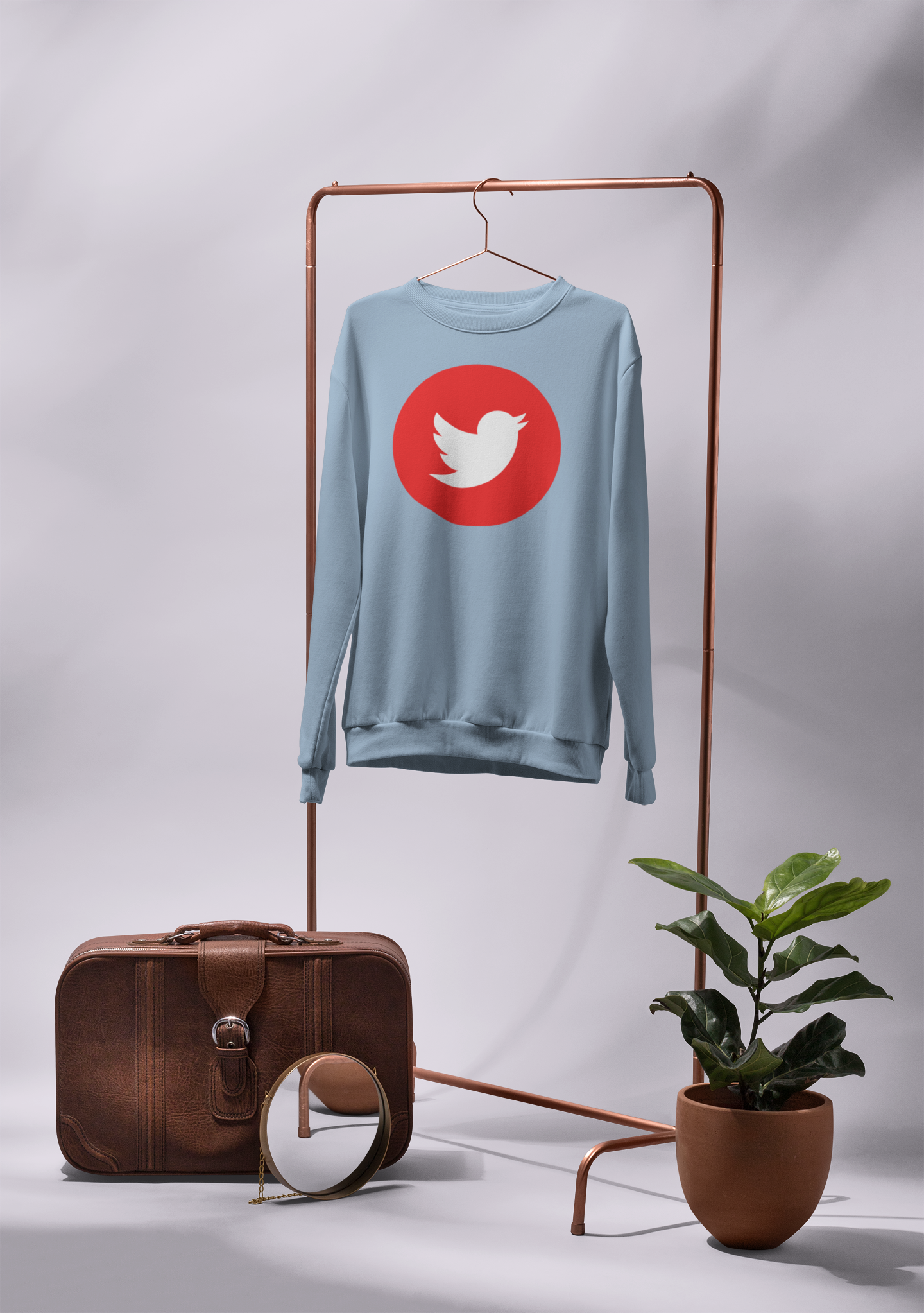 Twitter Red/White Sweatshirt Unisex