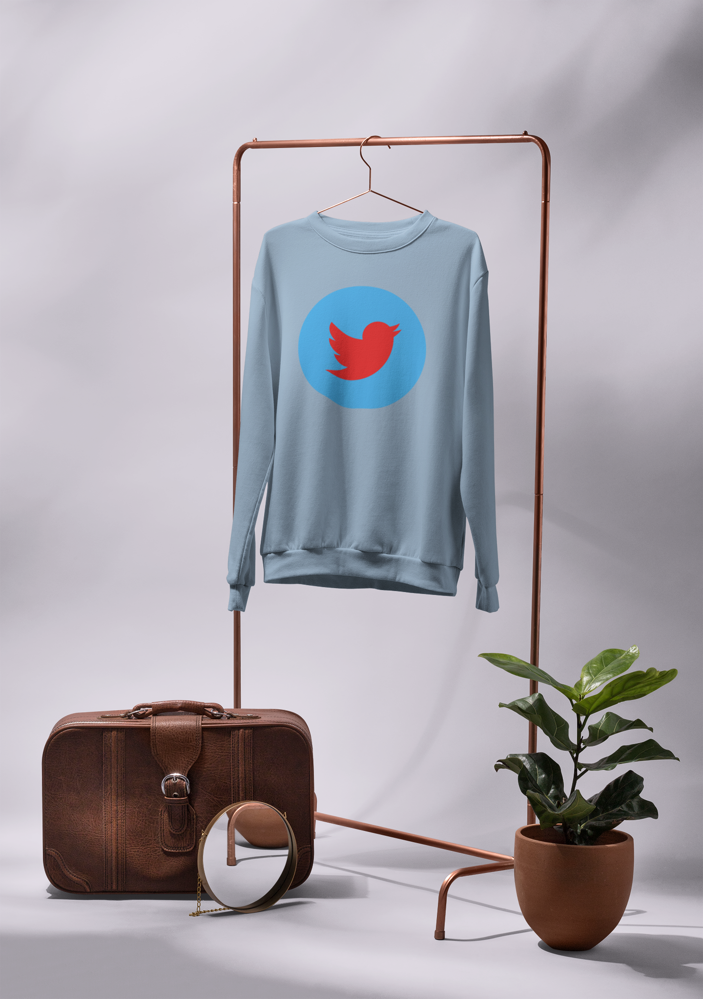 Twitter Blue/Red Sweatshirt Unisex