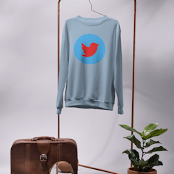 Twitter Blue/Red Sweatshirt Unisex