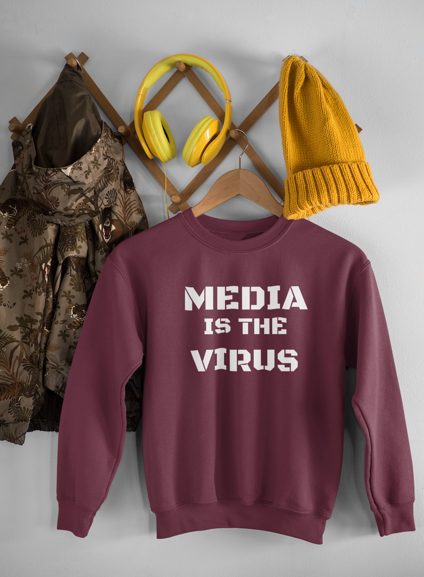 Media Is The Virus Sweatshirt Unisex