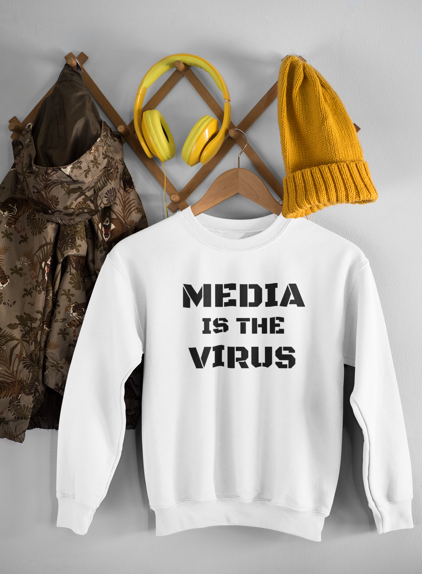 Media Is The Virus Sweatshirt Unisex
