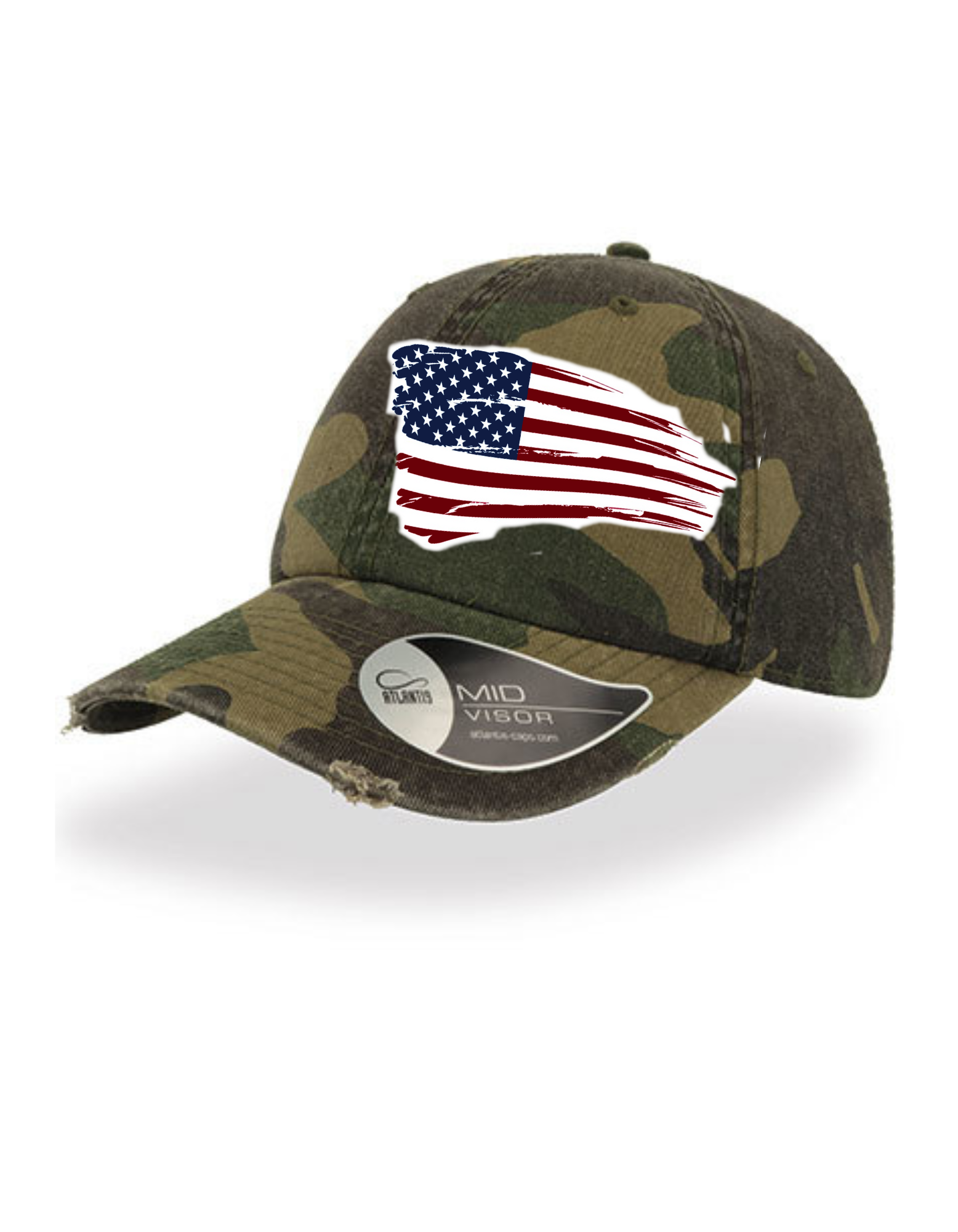 US Flag Camo Cap