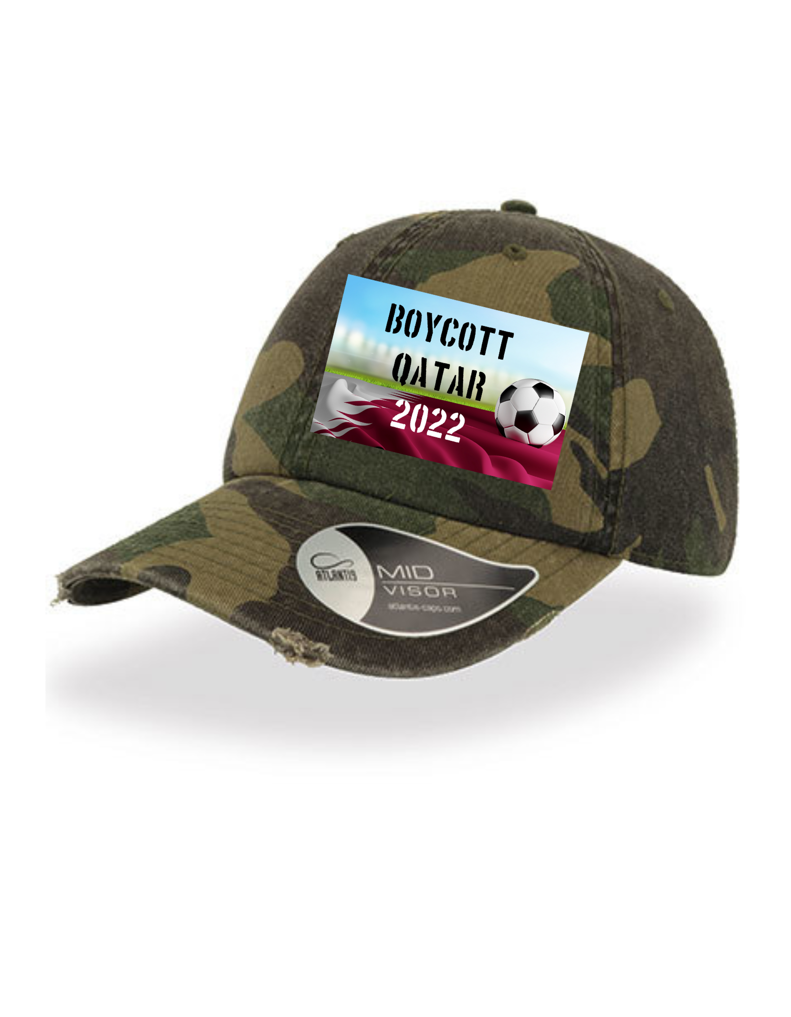 Boycott Qatar 2022 Camo Cap