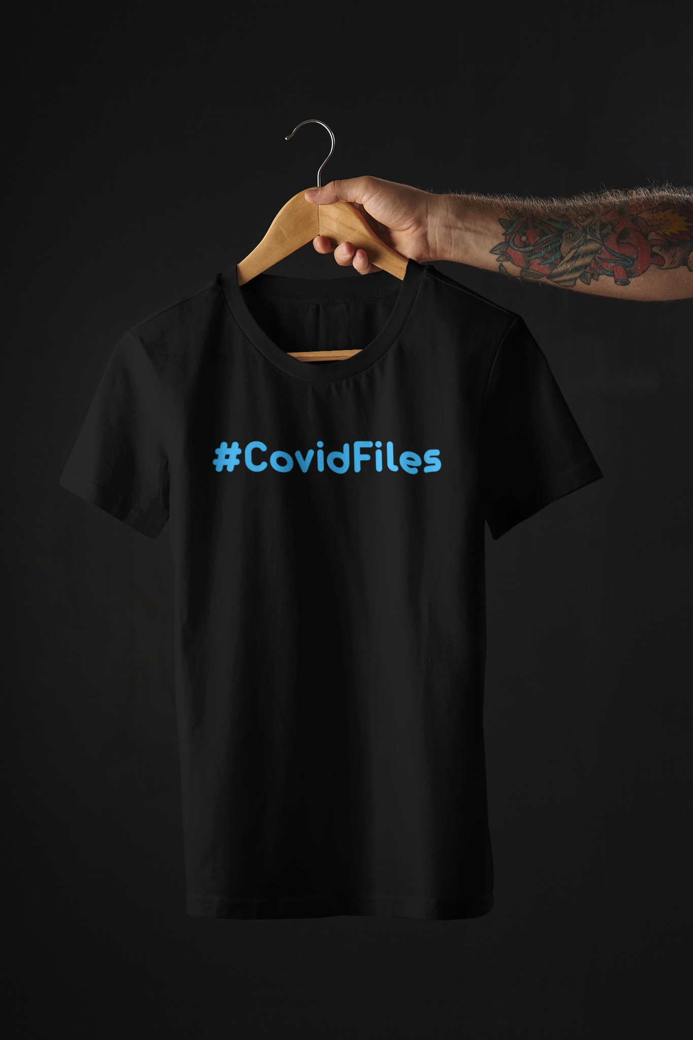 T-Shirt with print #CovidFiles