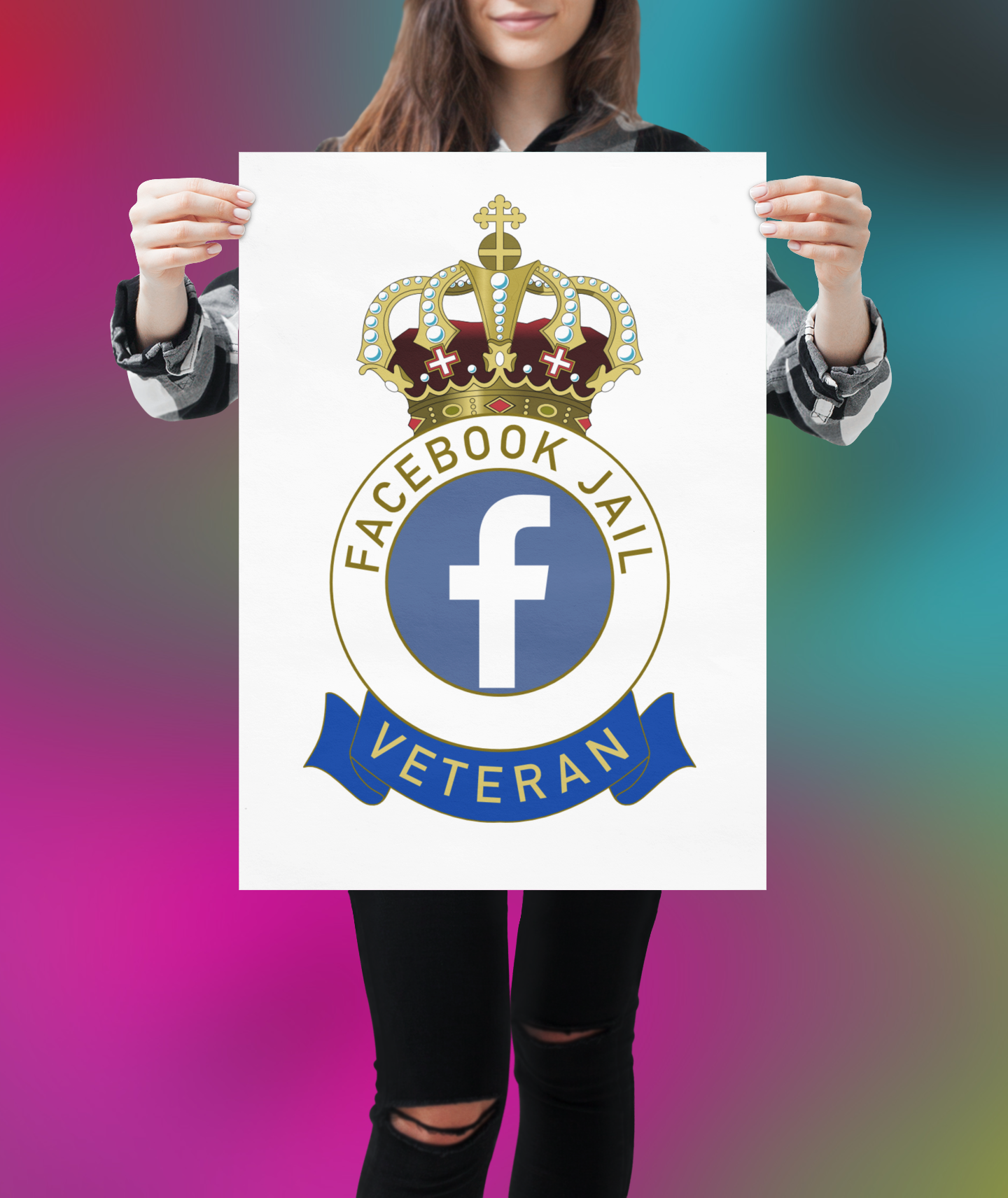 Facebook Jail Veteran Poster, Poster Online, Posters Online, BigTech Poster