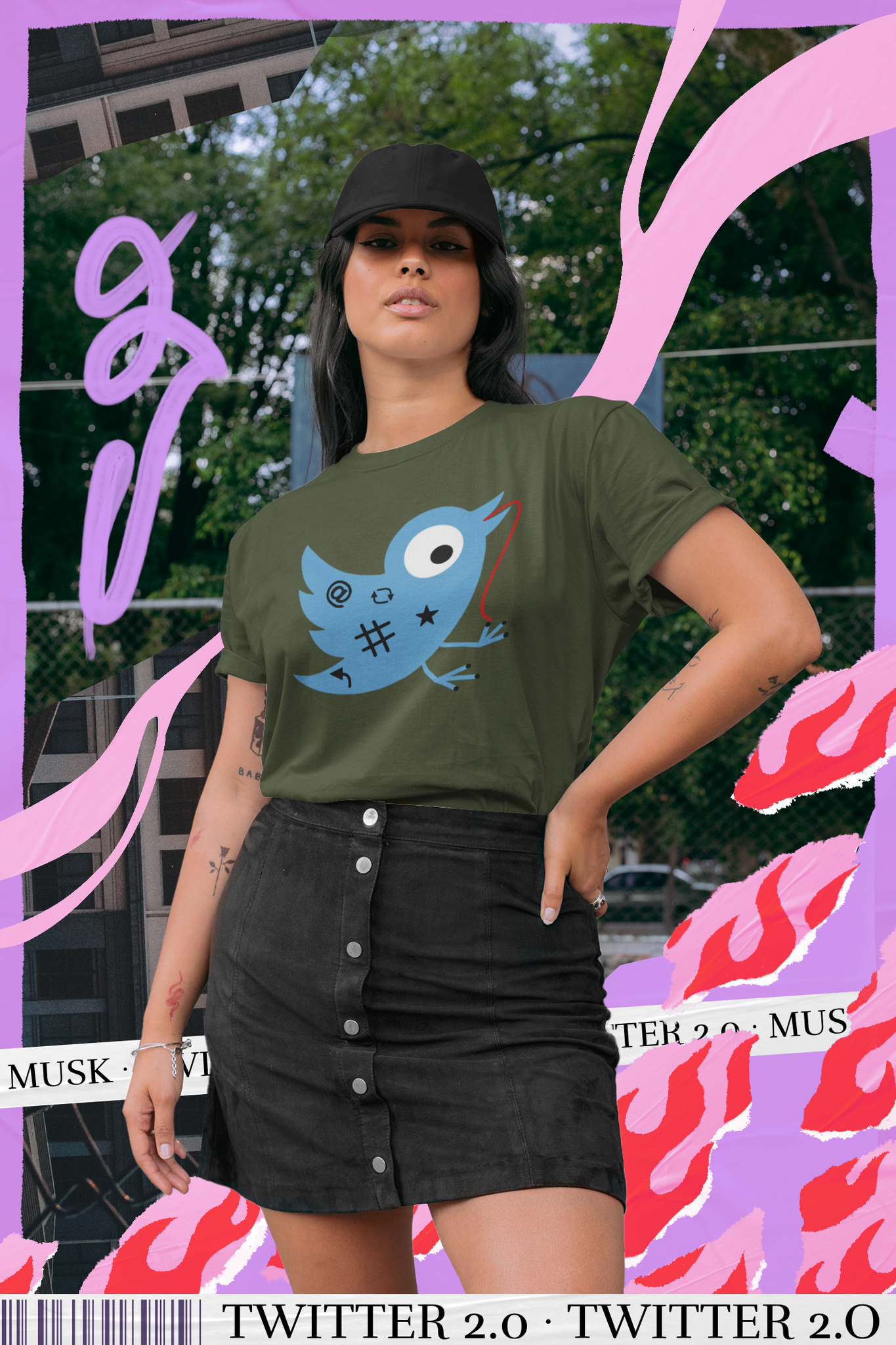 Twitter Birdie Recovery  T-Shirt  Dam