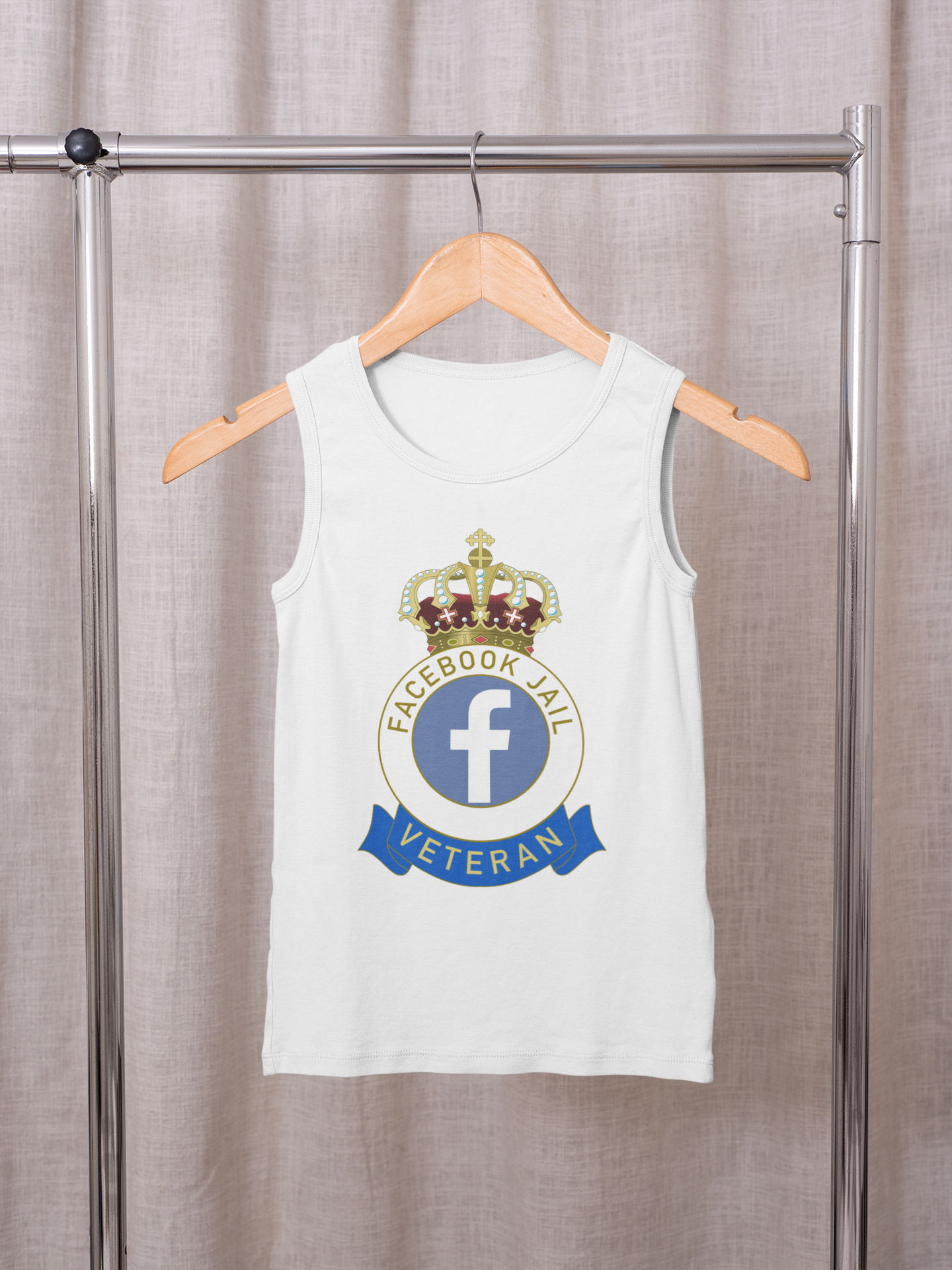 TankTop/Linne med text & motiv Facebook Jail Veteran