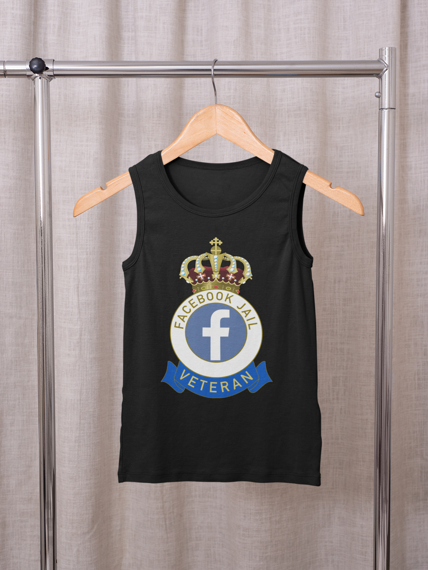 Facebook Jail Veteran TankTop/Linne. Herr storlekar. 13 olika förger!