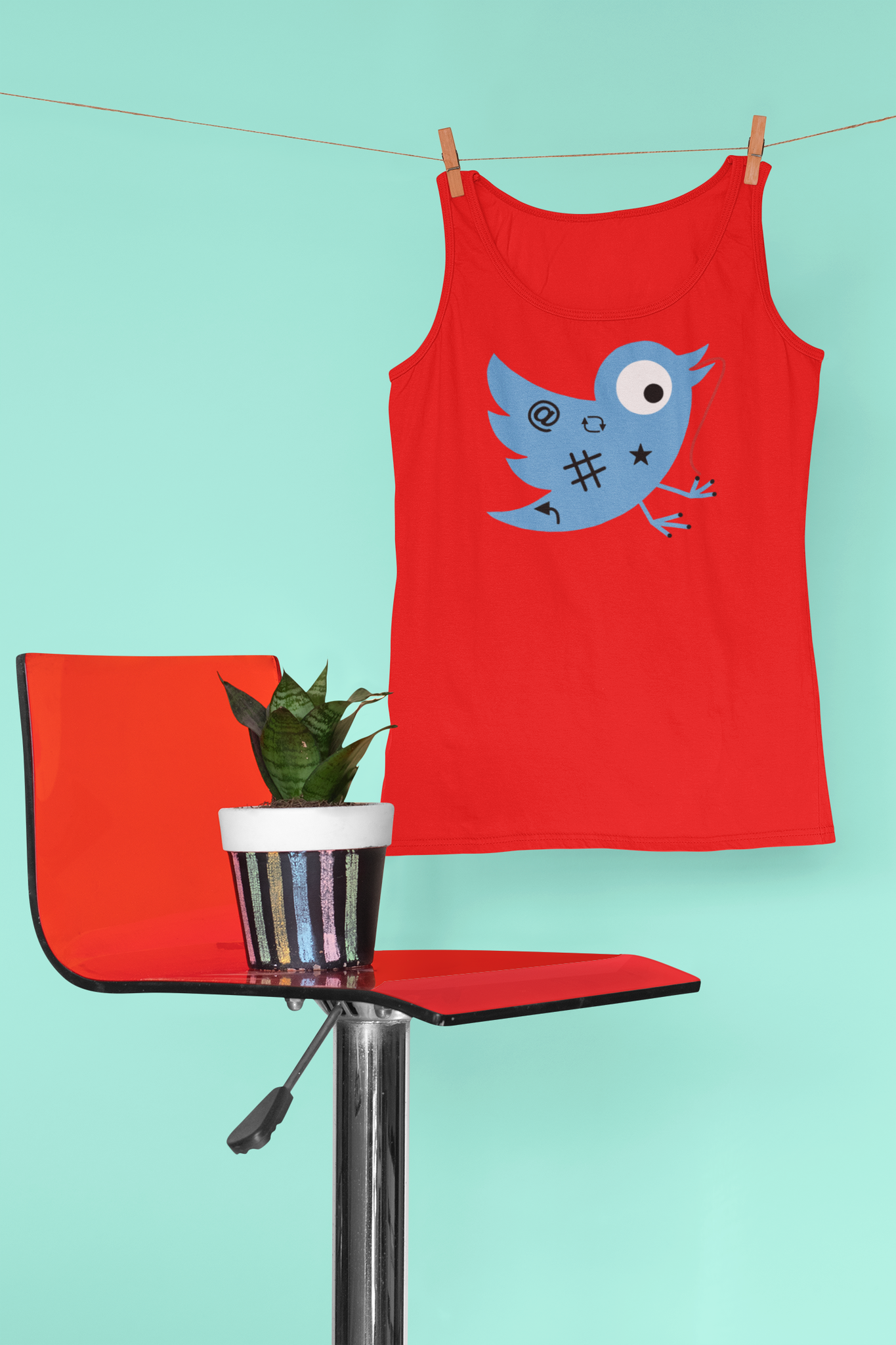 Twitter Birdie Recovery Tank Top Herr