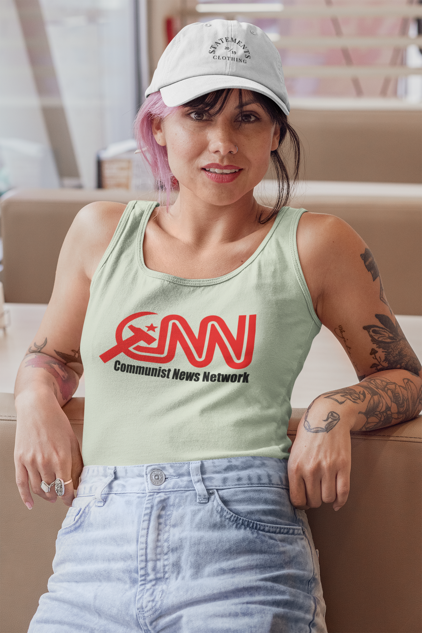 CNN Commie Tank Top Dam