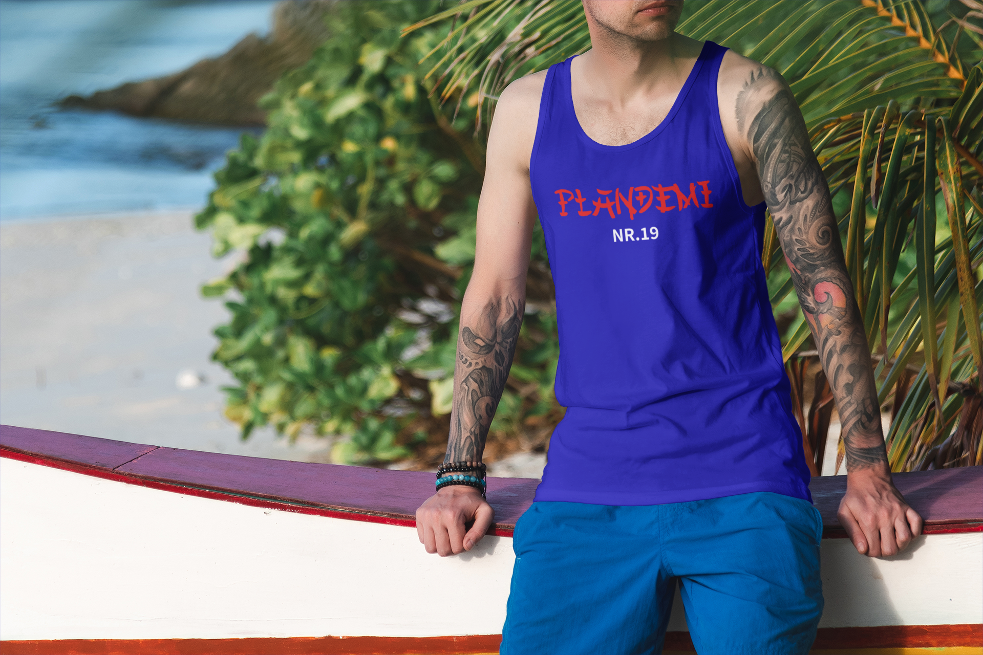 Plandemi No.19 Tank Top Herre