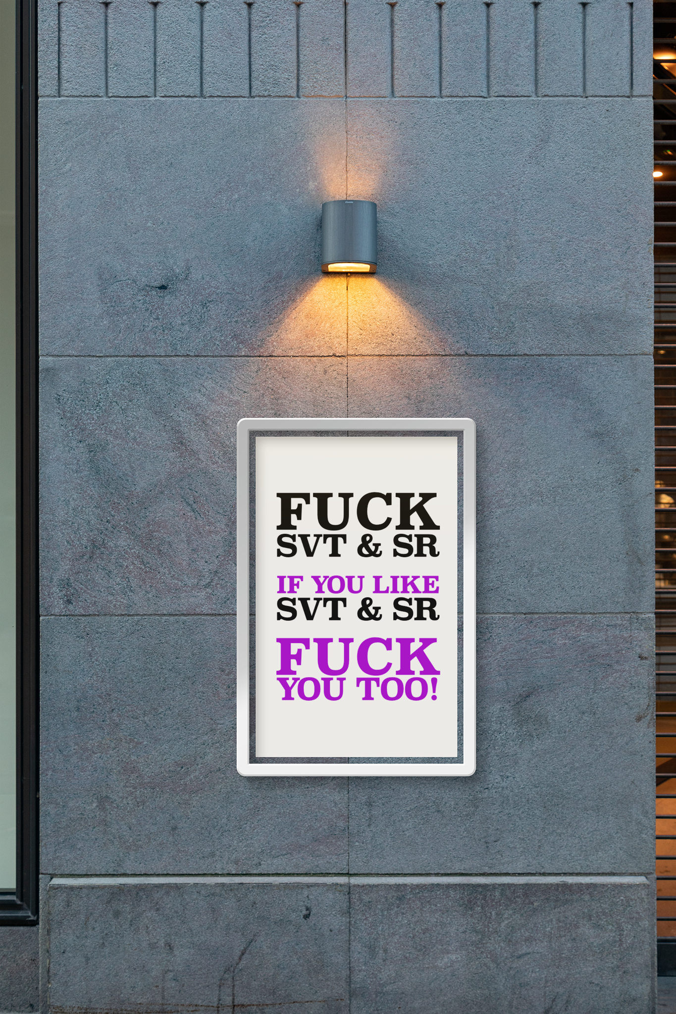 Fuck SVT & SR Poster, Poster Online, Posters Online, BigTech Poster, Sveriges Radio & Television