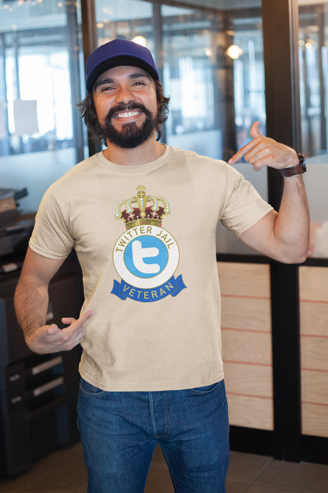 Twitter Jail Veteran T-Shirt Herr