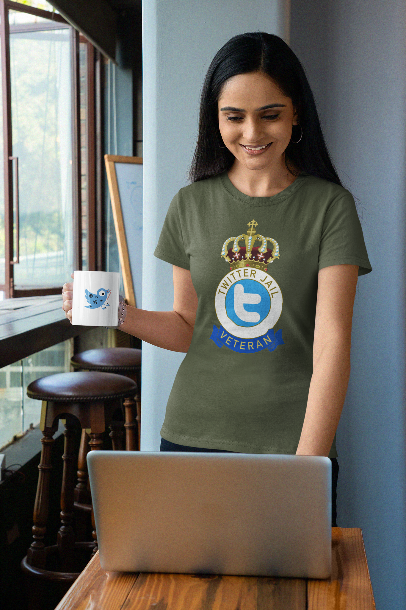 Twitter Jail Veteran T-Shirt  Dam