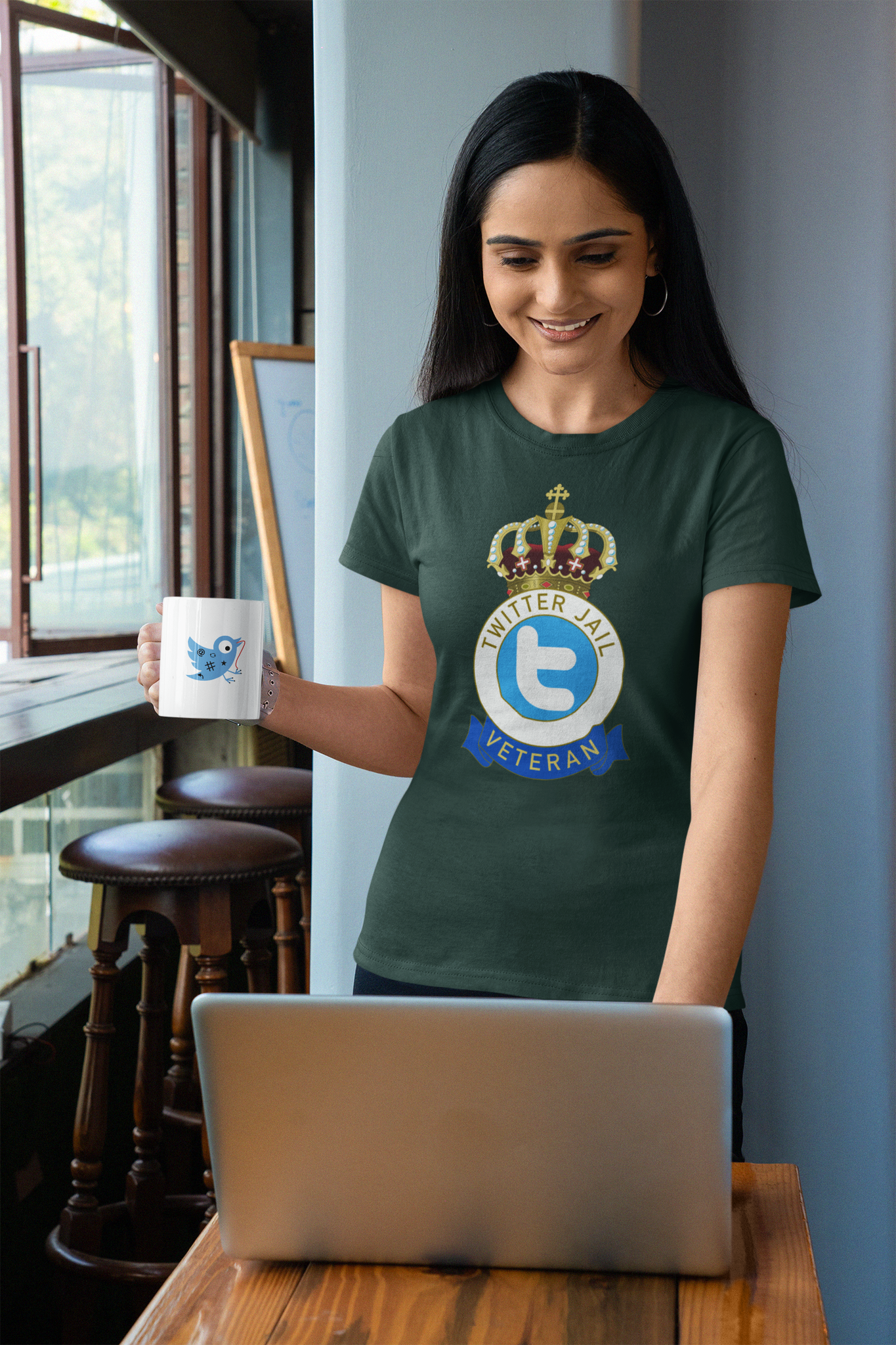 Twitter Jail Veteran T-Shirt  Dam