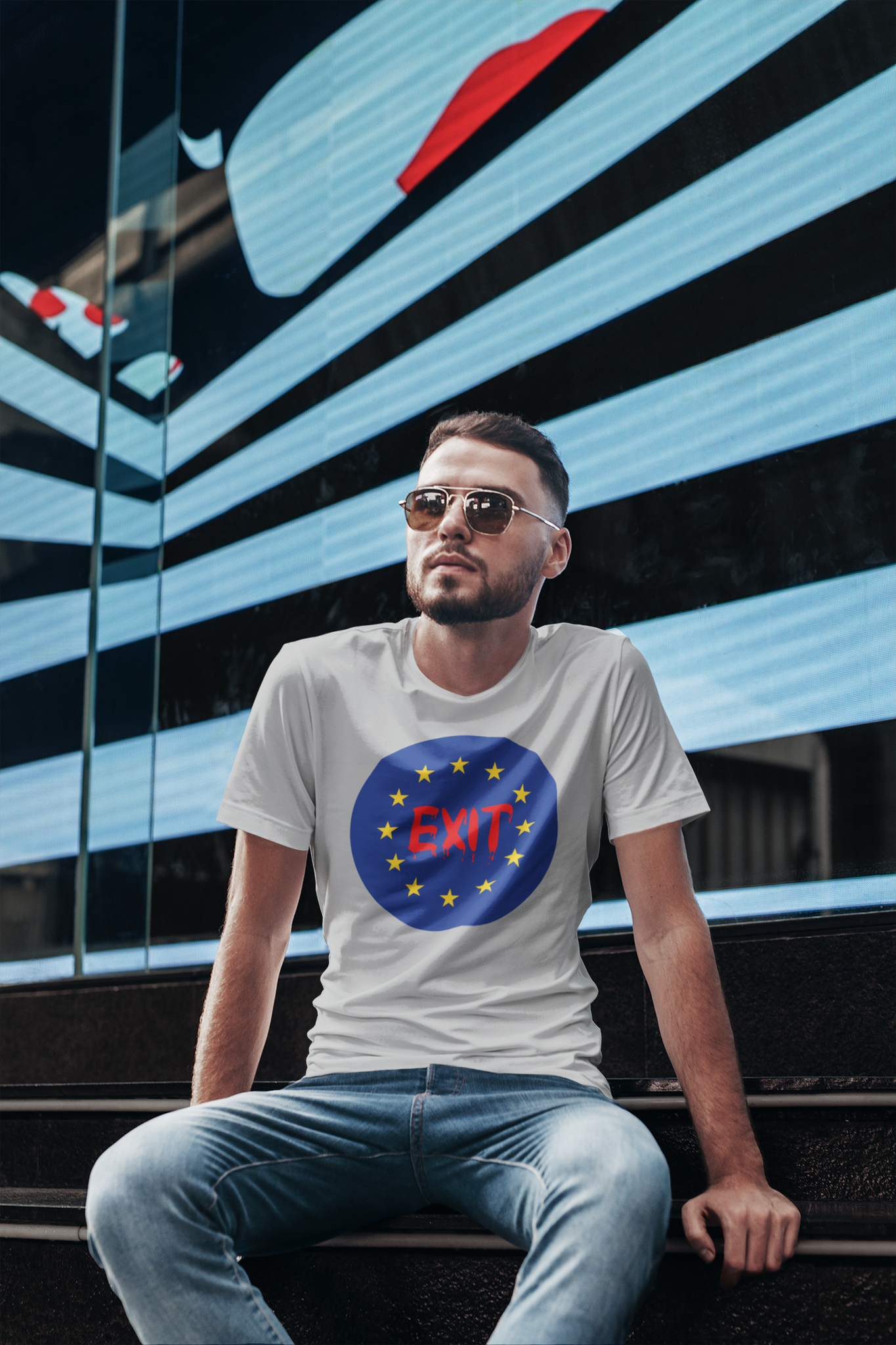 Exit EU  T-Shirt Herr