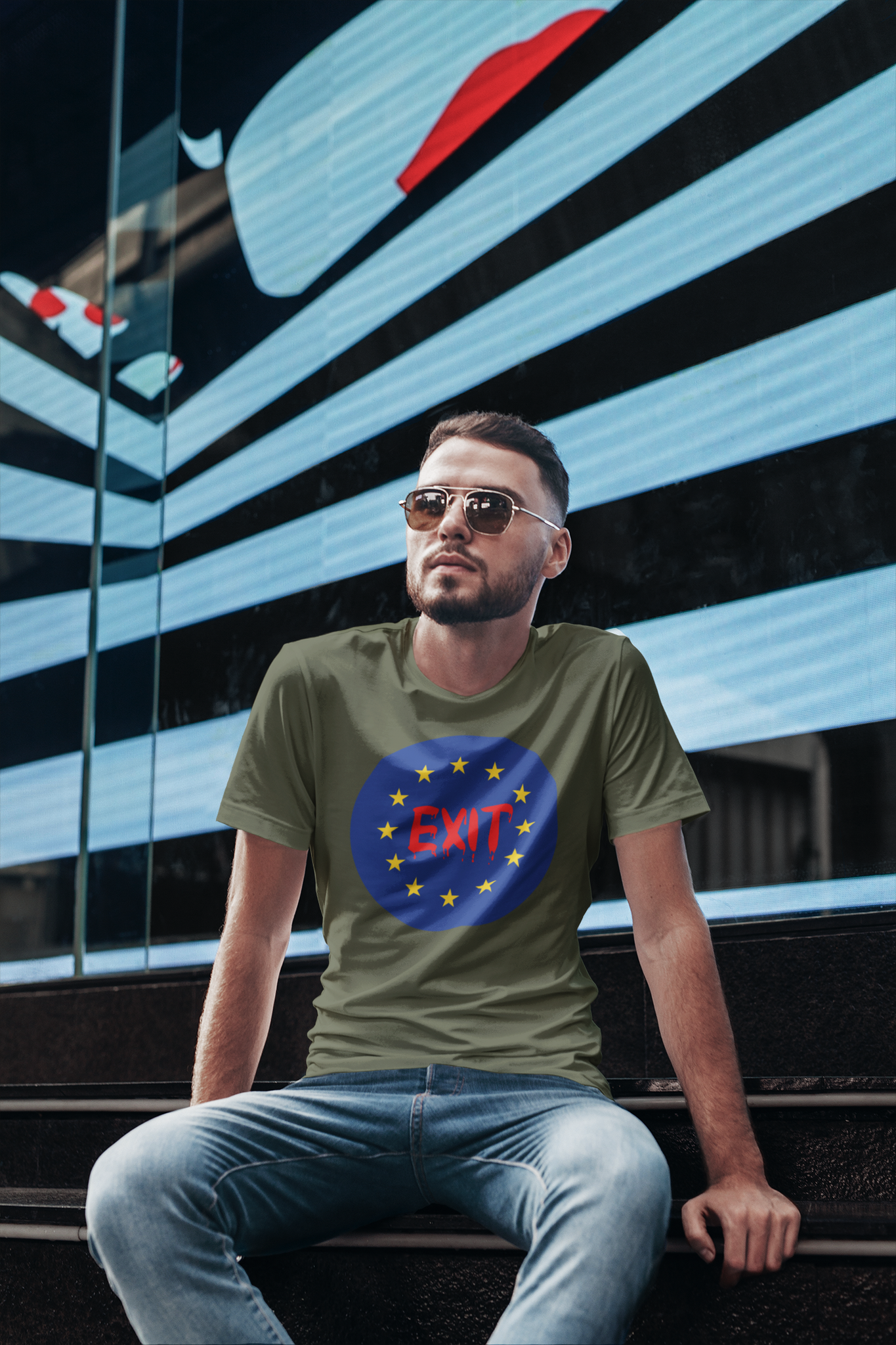 Exit EU  T-Shirt Herr