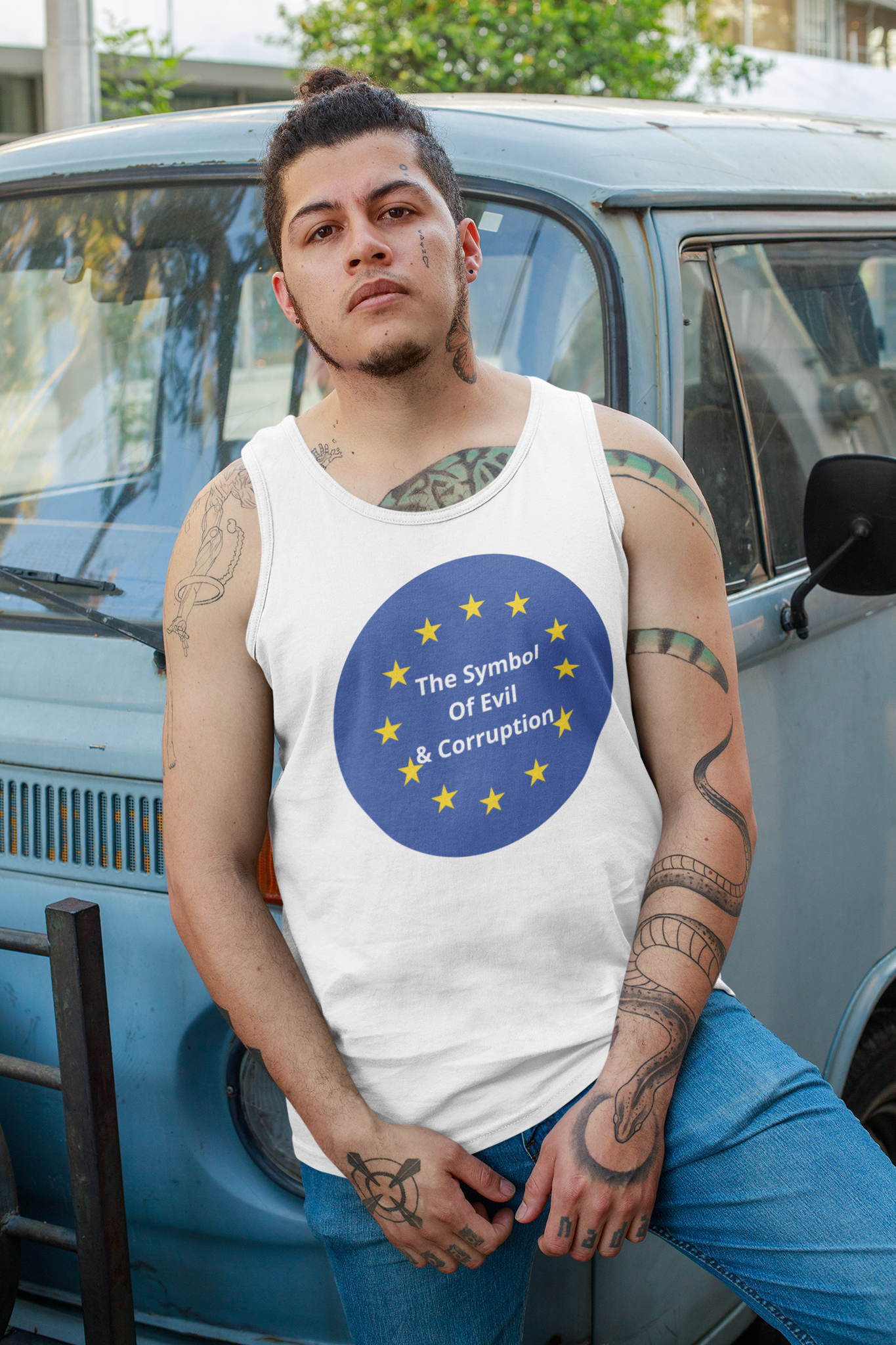 EU-Evil & Corruption Tank Top Herr