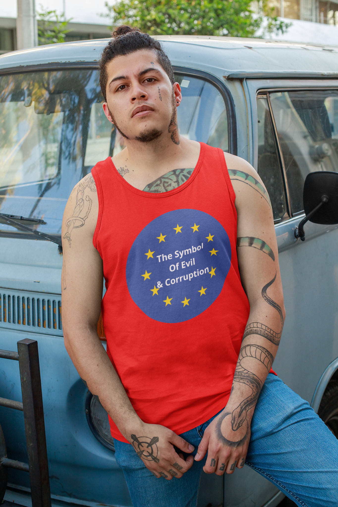 EU-Evil & Corruption Tank Top Herr