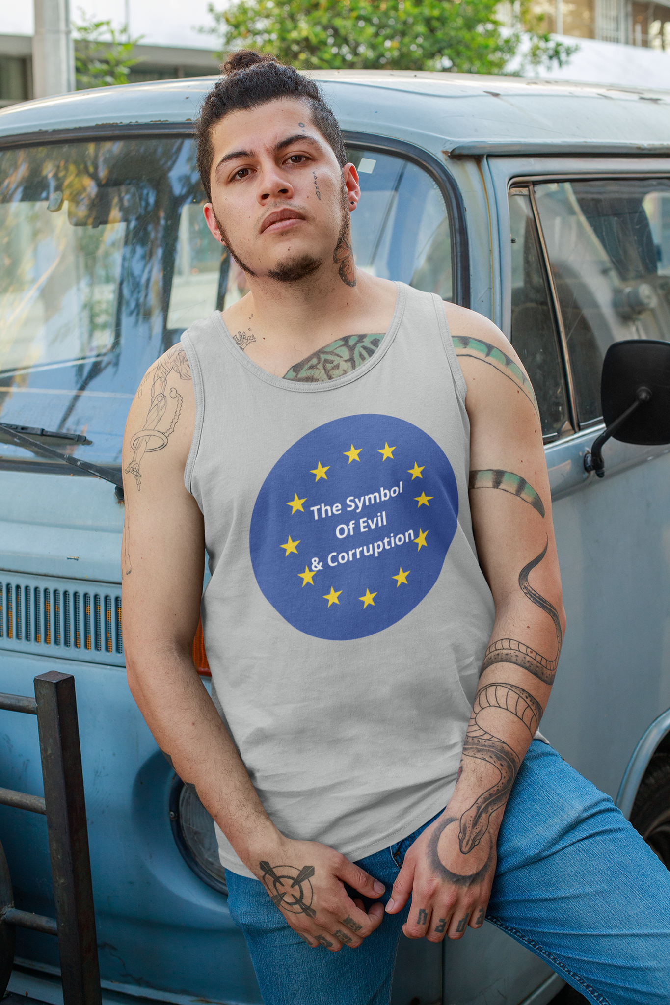 EU-Evil & Corruption Tank Top Herr