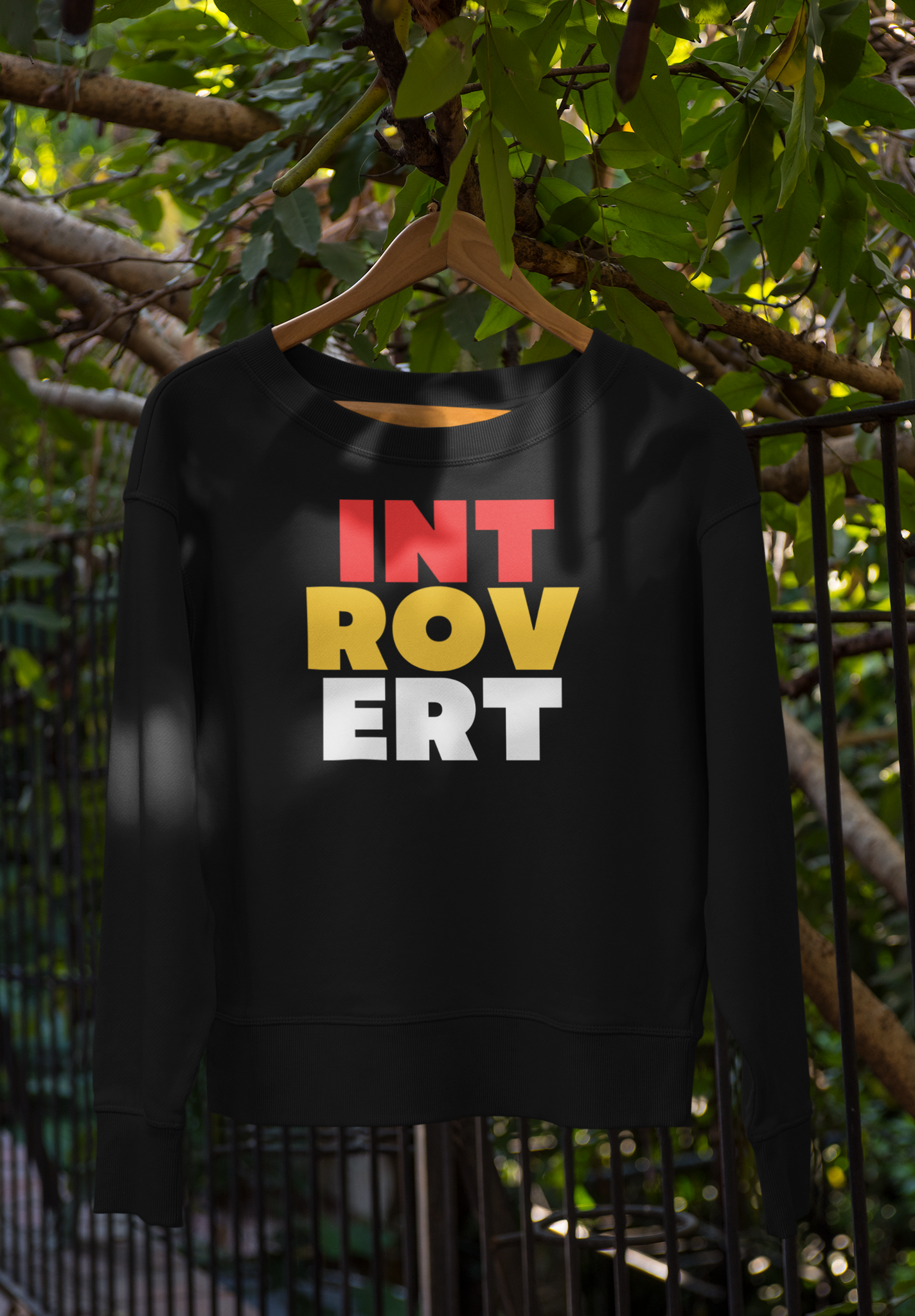 Sweatshirt Unisex with print Introvert