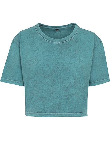 Acid Washed Cropped T-Shirt Women