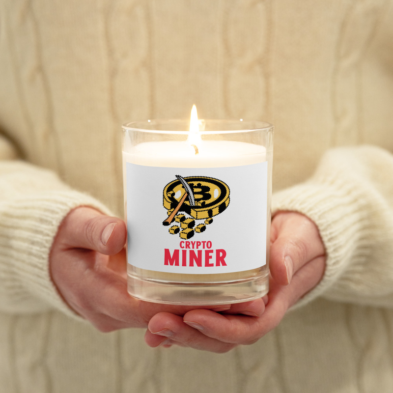 Crypto Miner Wax Candle - White - Unscented