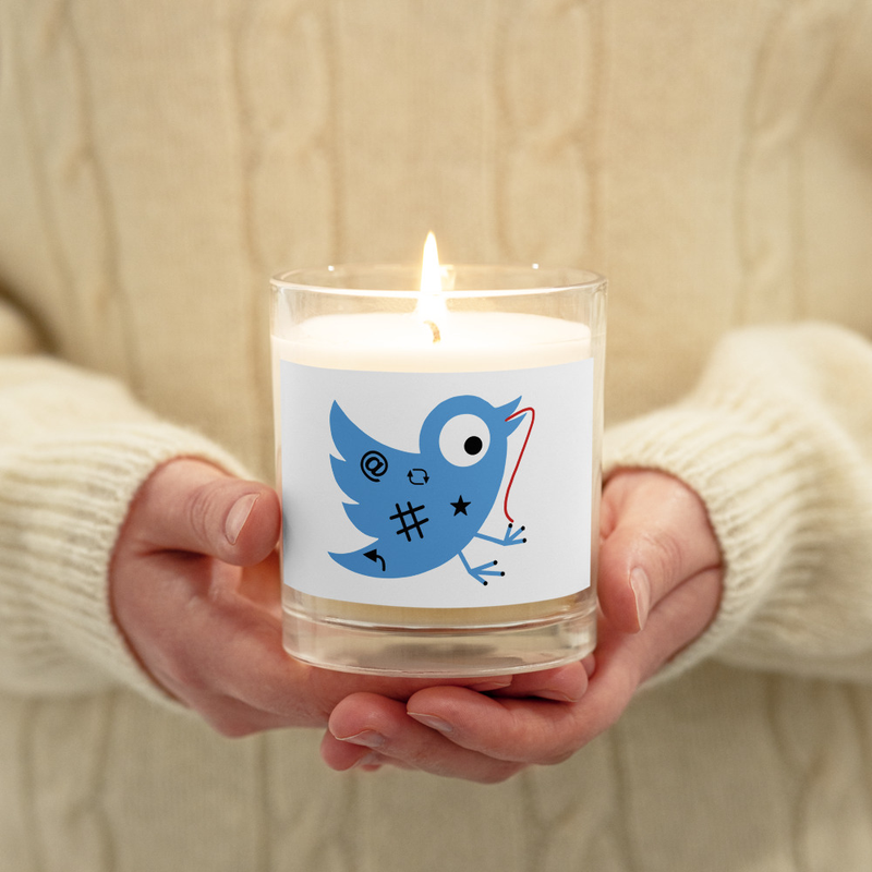 Twitter Birdie Recovery Wax Candle - White - Unscented