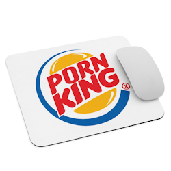 Porn King Mouse Pad - White