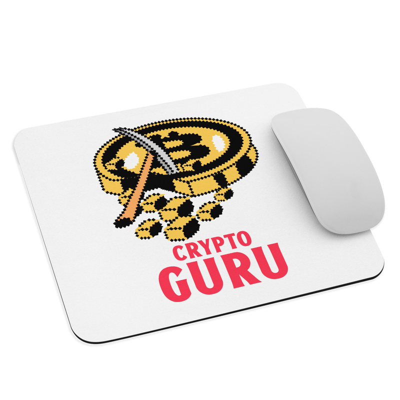 Crypto Guru Mouse Pad - White