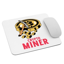 Crypto Miner Mouse Pad - White