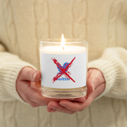 Twitter X Wax Candle - White - Unscented