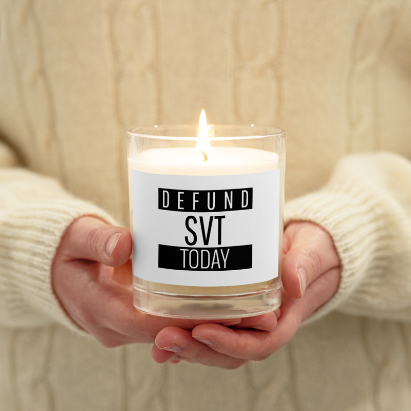 Defund SVT Wax Candle - White - Unscented