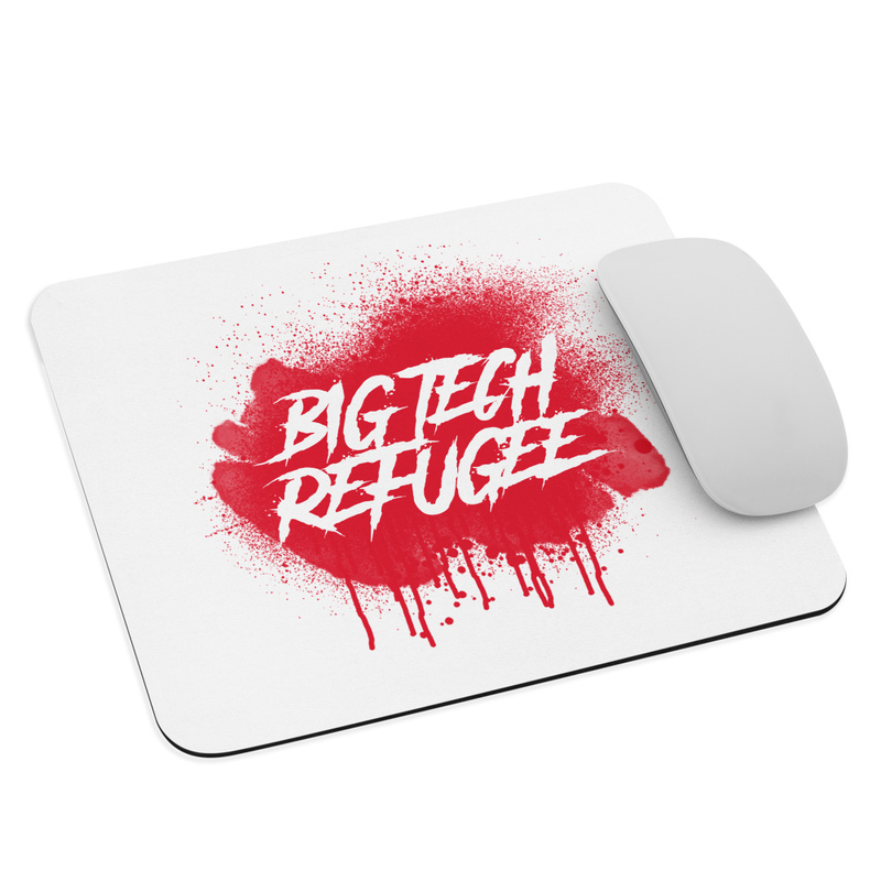 Big Tech Refugee Mouse Pad - White