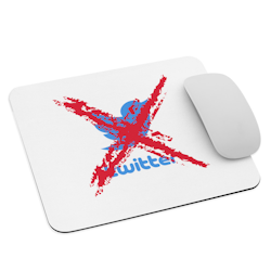 Twitter X Mouse Pad - White