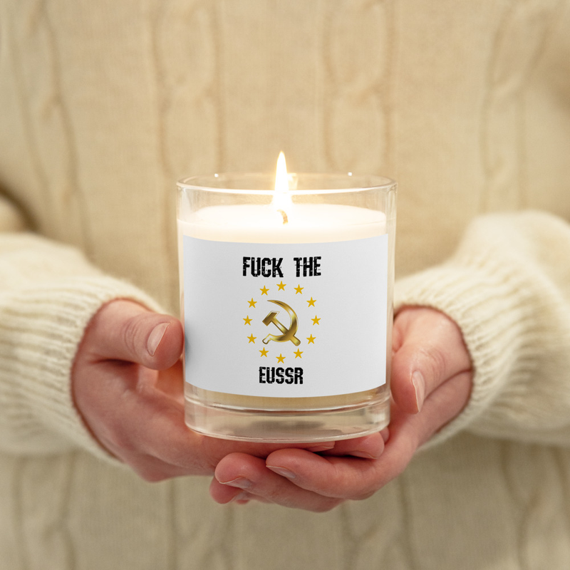 Fuck The EUSSR Wax Candle - White - Unscented