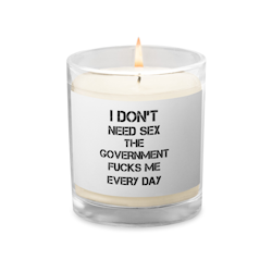 I Don't Need Sex Wax Candle - White - Unscented