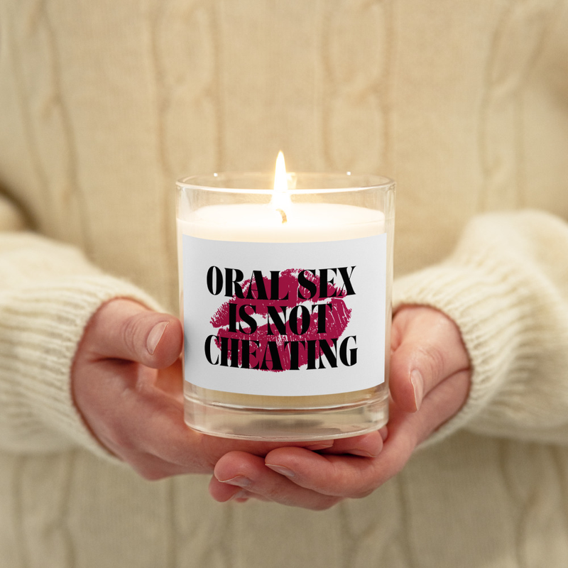 Oral Sex Is Not Cheating Wax Candle - White - Unscented