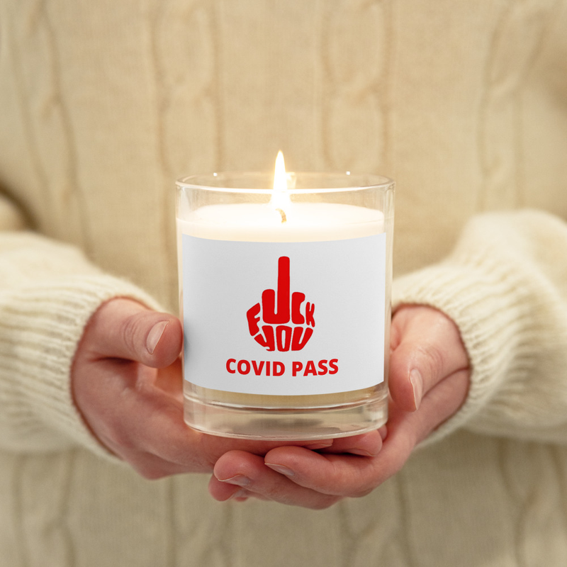 Covid Pass Wax Candle - White - Unscented