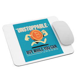 Unstoppable Bitcoin Mouse Pad - White