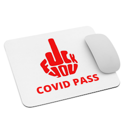 Covid Pass Mouse Pad - White