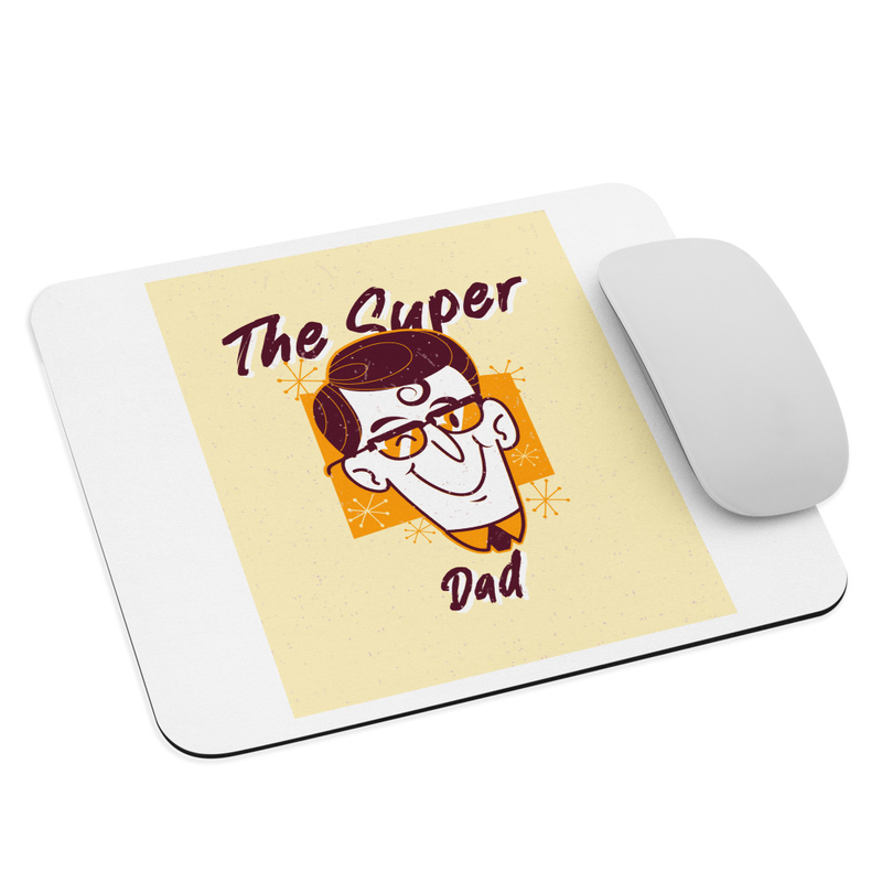 The Super Dad Mouse Pad - White
