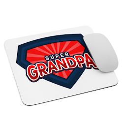 Super Grandpa Mouse Pad - White