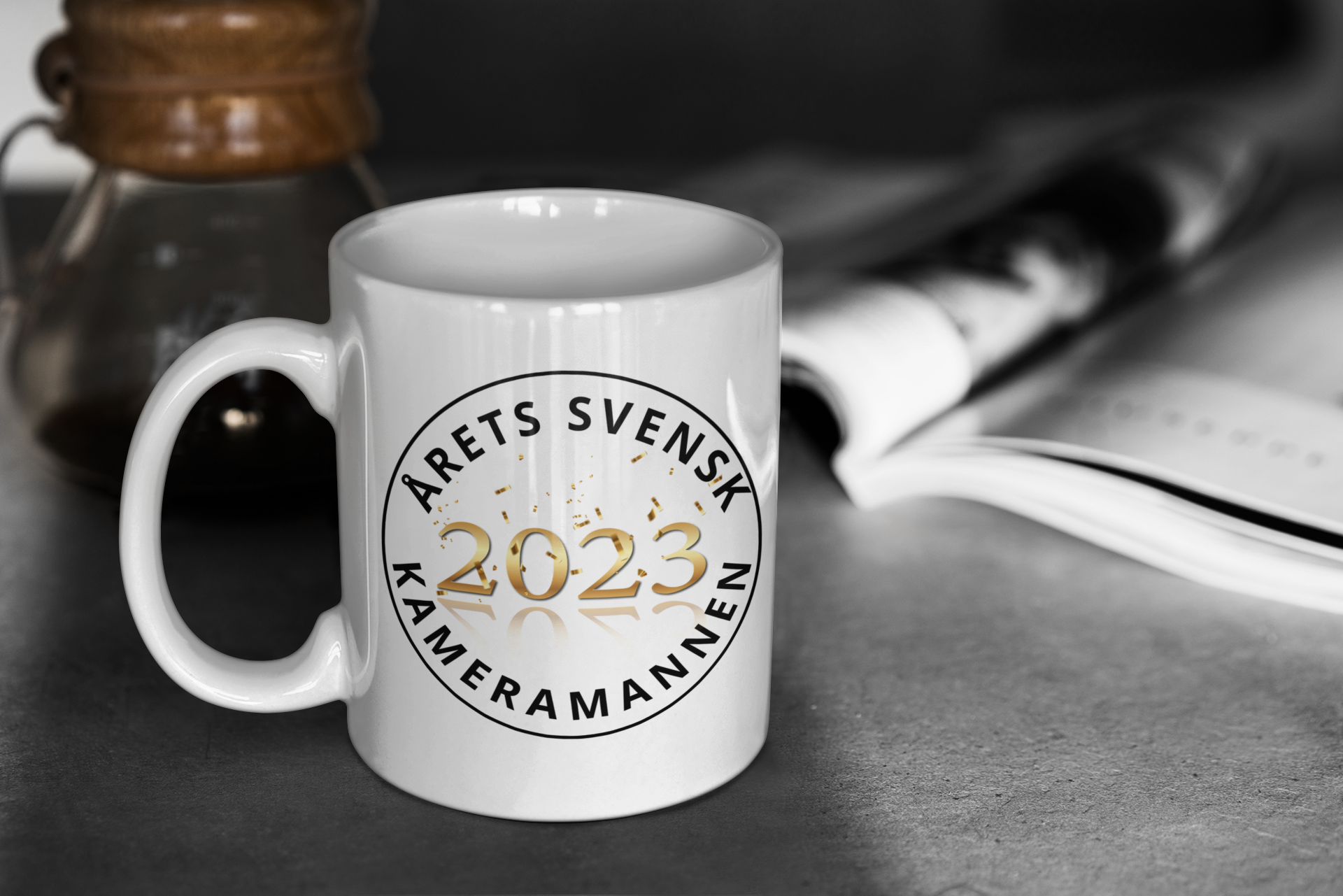 Mugg med tryck Kameramannen Årets Svensk 2023