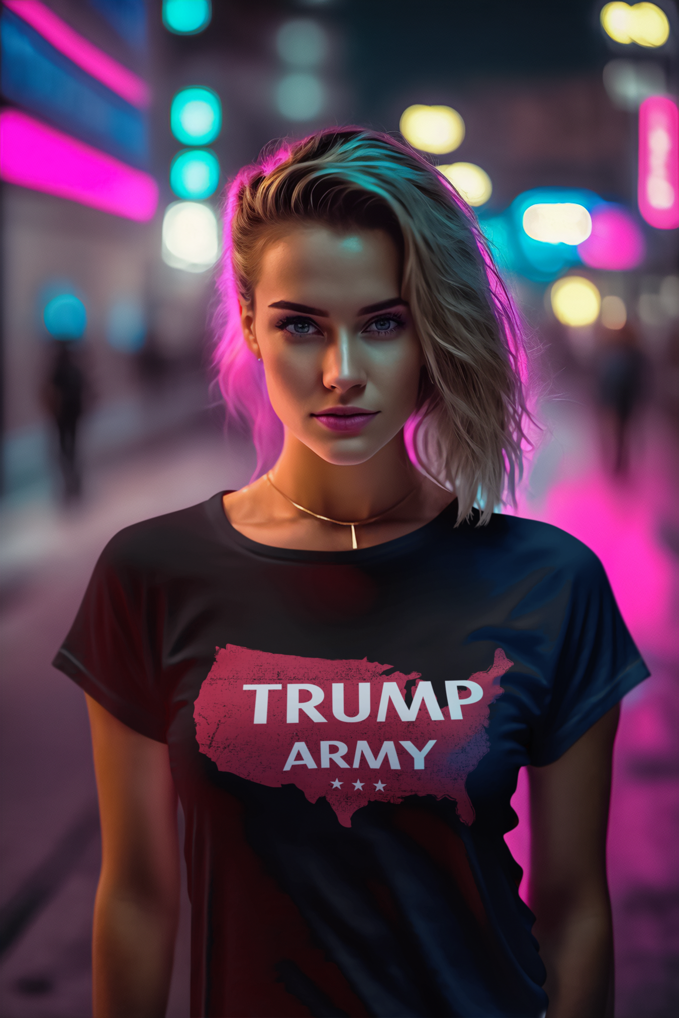 T-Shirt Women, Print Trump Army