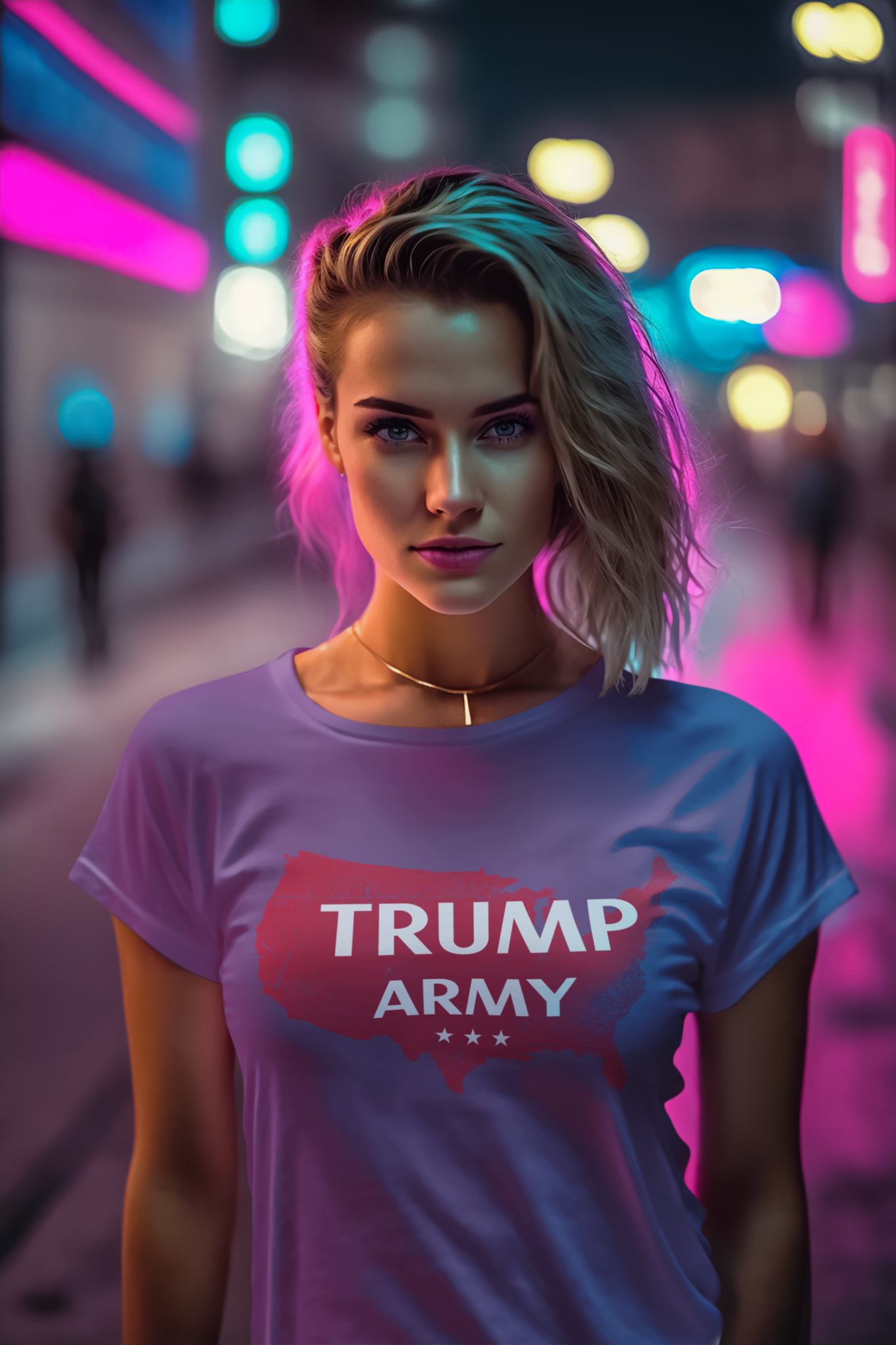 Solidarity with Trump.President 47, Tshirt with print Trump Army