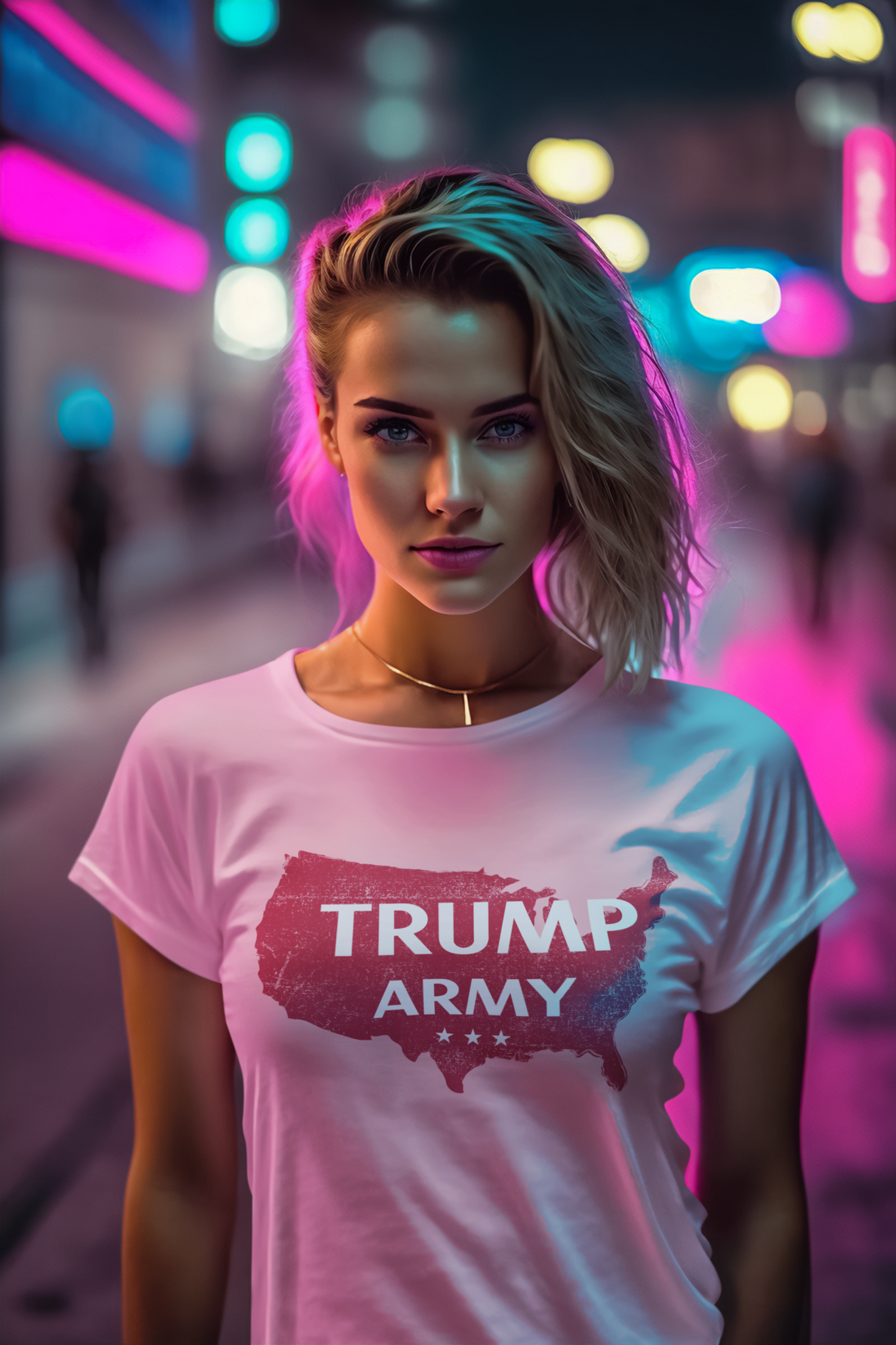 Donald Trump Support Merchandise. T-Shirt Women Ladyfit, Trump Army
