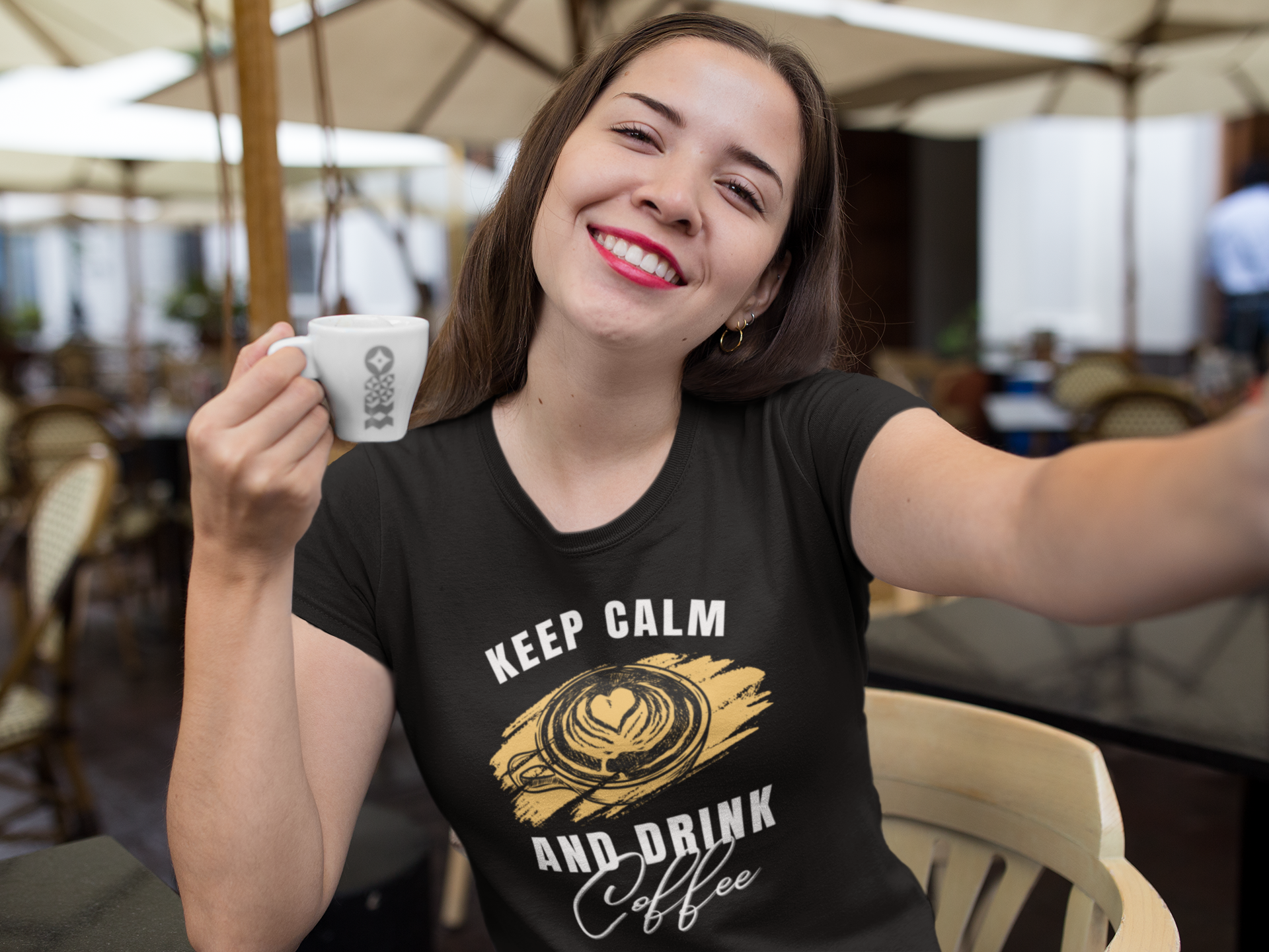 Drink Coffee T-Shirt  Dam