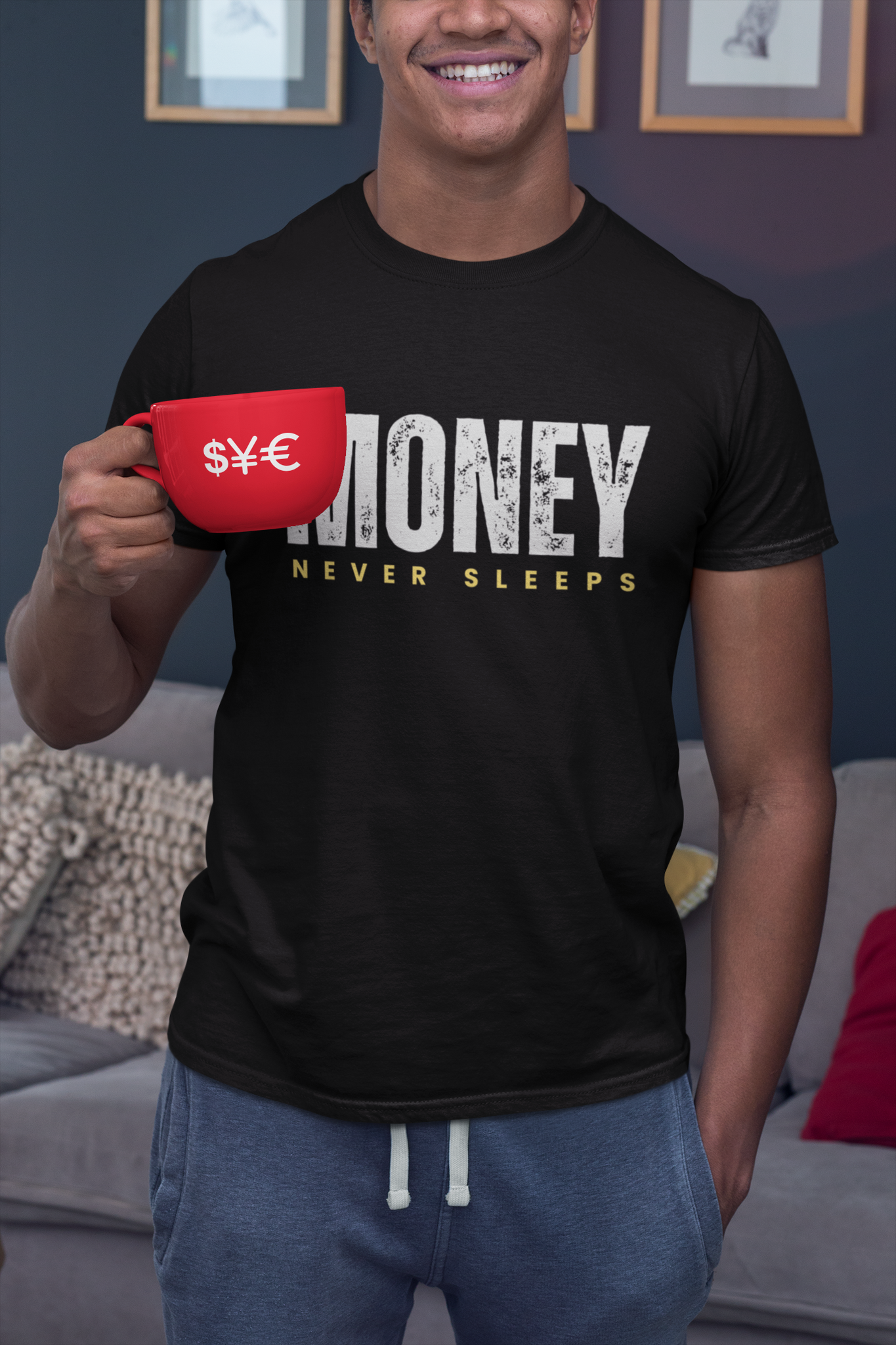 Money Never Sleeps T-Shirt Men